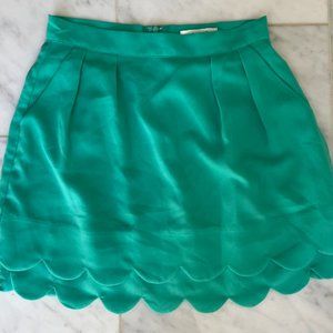 South Moon Under green scalloped hemline skirt
